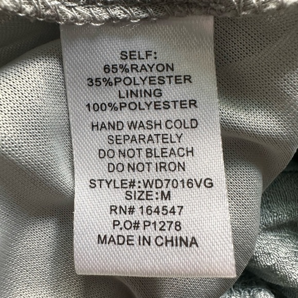 FLAWLESS MAXI DRESS. Tie straps w/off shoulder ruffle. Pale Blue. Size M. - Picture 7 of 7